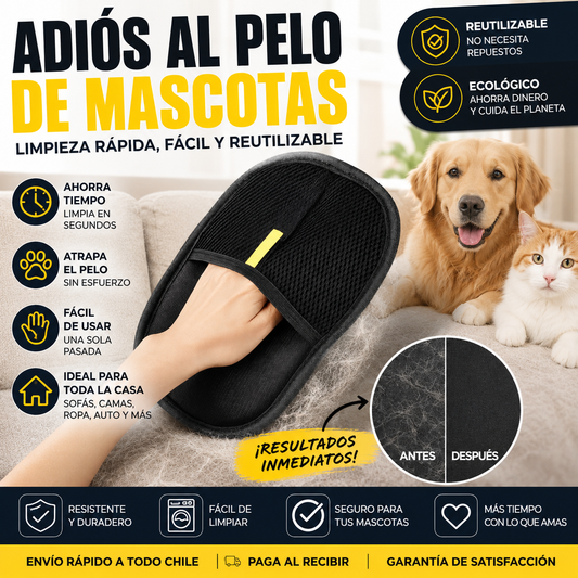 🐾 ¡Oferta 3x1! Guantes Quitapelusas | Elimina el Pelo de Mascotas en Segundos