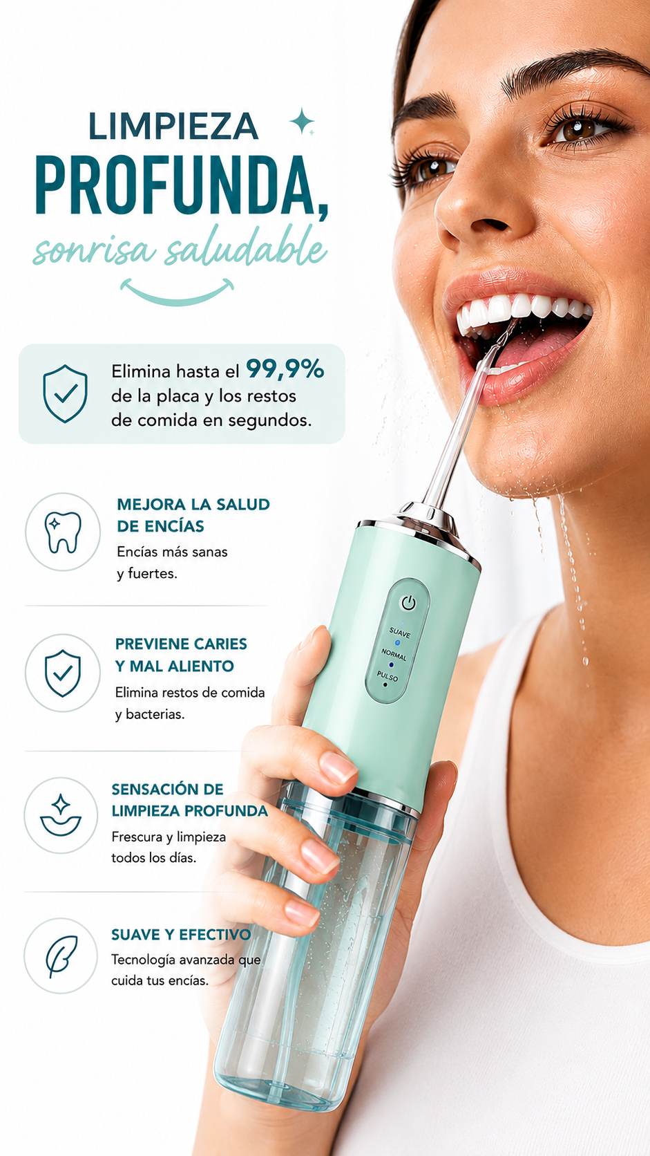 Irrigador Bucal Profesional — Limpieza Dental Profunda